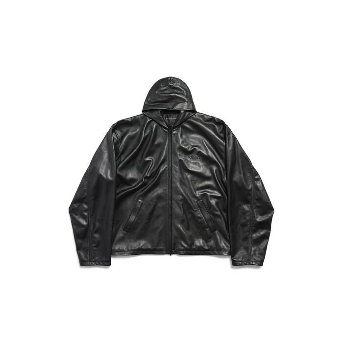 hooded zip-up jacket