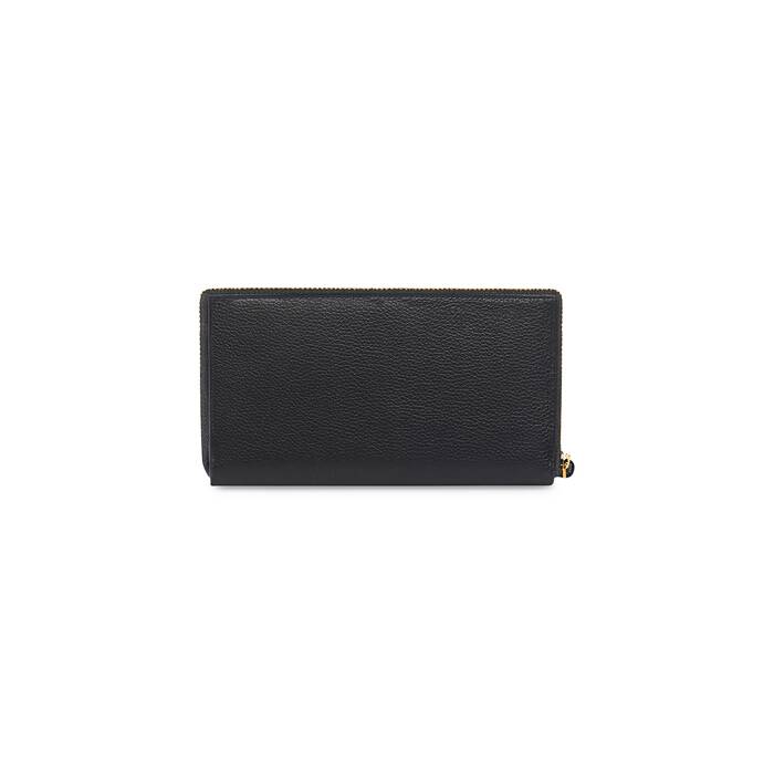 Balenciaga Neo Classic Leather Card Holder In Gray