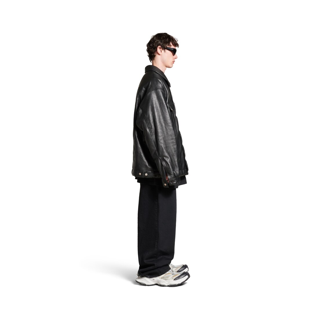 Men's Oversized Padded Jacket in Black