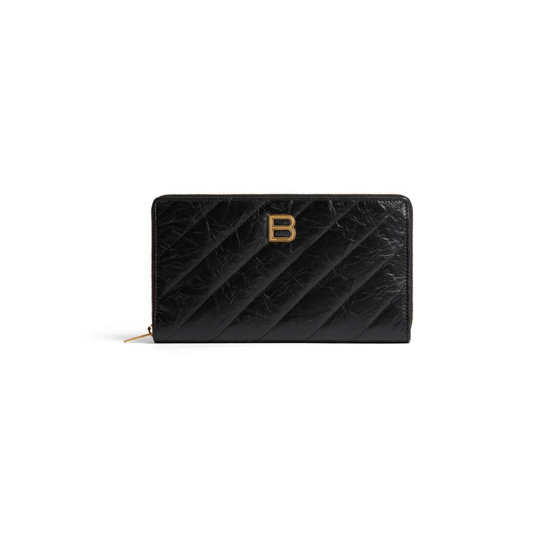 Women's Crush Continental Wallet Quilted in Black