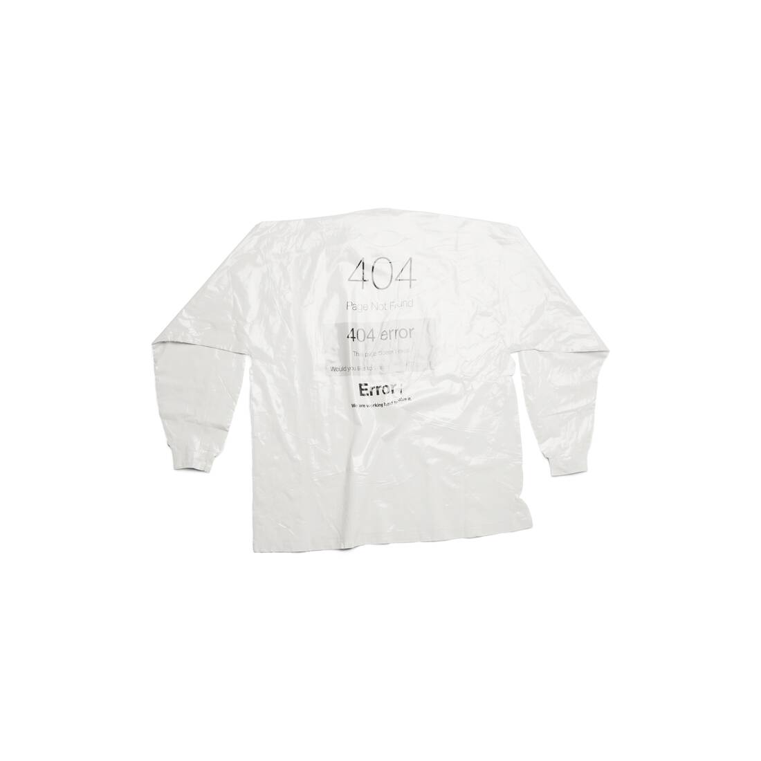 Loading Error Misplaced Neckline Long Sleeve T-shirt Oversized in White
