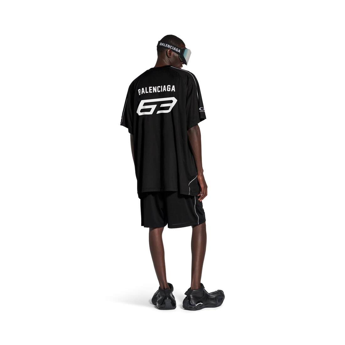 Men's Soccer Oversized T-shirt in Blue | Balenciaga US