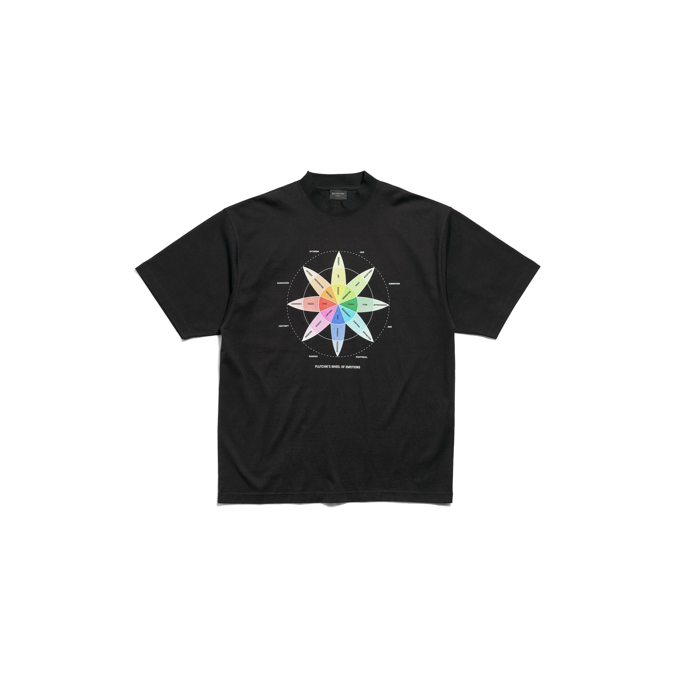 Balenciaga How Do You Feel? T-Shirt Medium Fit - Black - Unisex - - Cotton