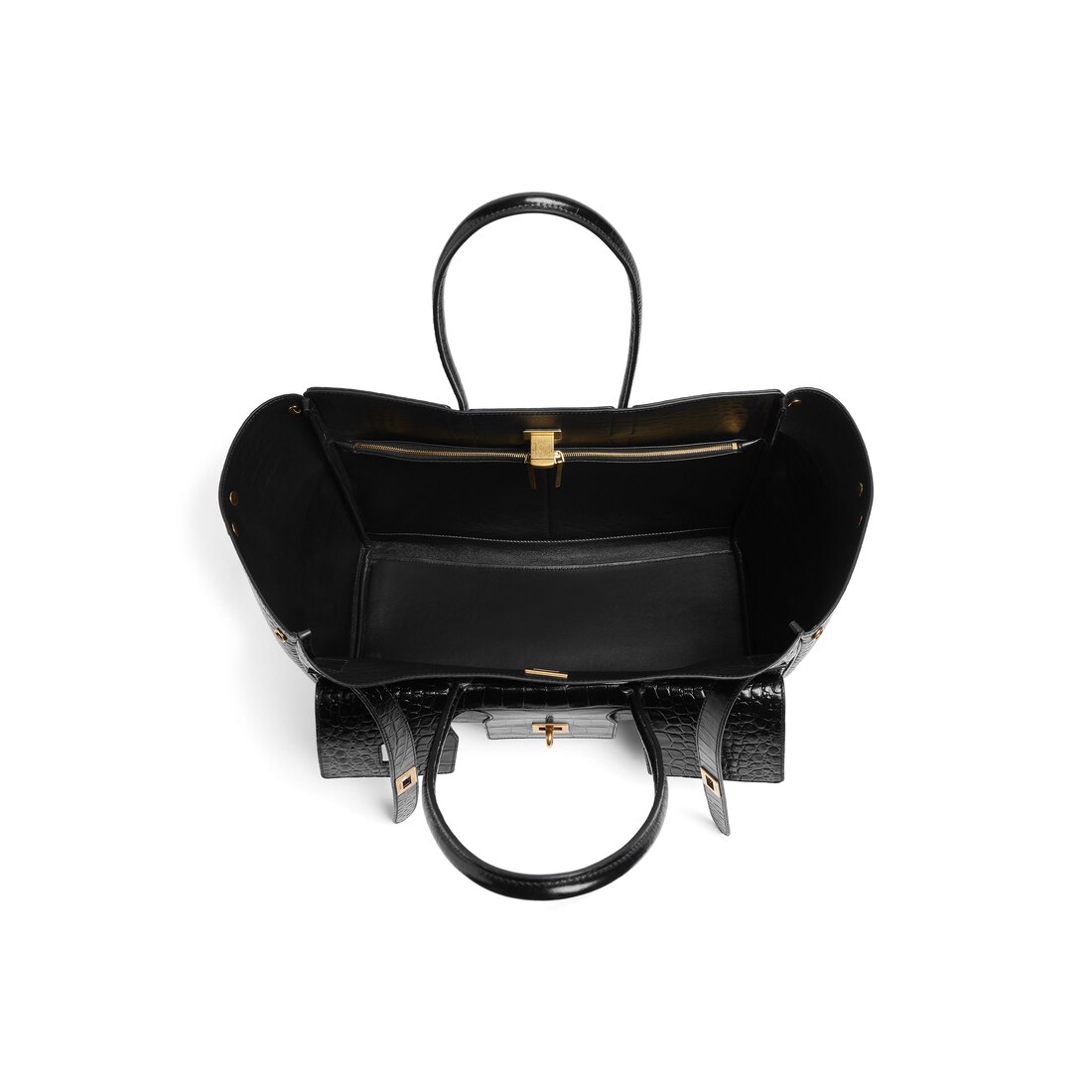 トートバッグ Balenciaga Carry All Bel Air Large Bag In Black Leather Bel Air Carry All Large leather tote bag in black