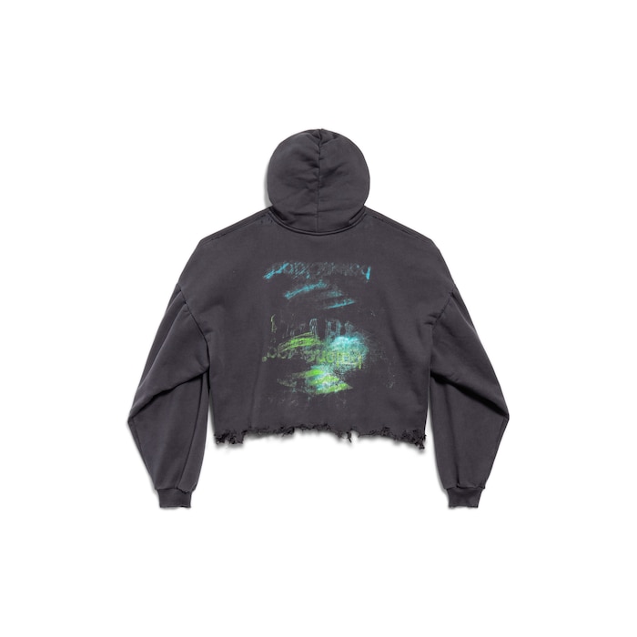 diy imprint cropped hoodie