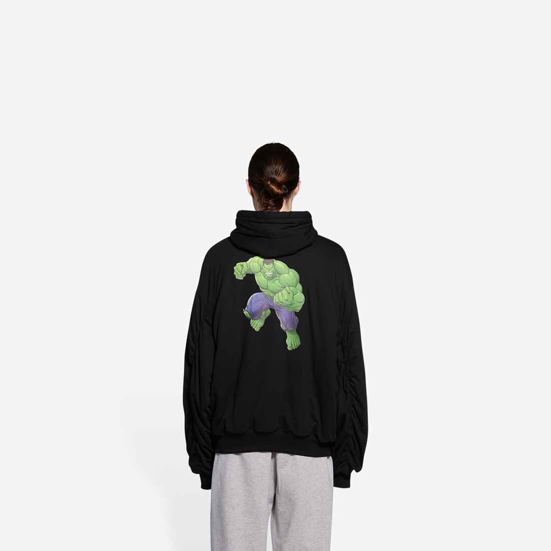 Men S Hulk C 2021marvel Padded Bomber Hoodie In Black Balenciaga Nl Men S Hulk C 2021marvel Padded Bomber Hoodie In Black Balenciaga Nl