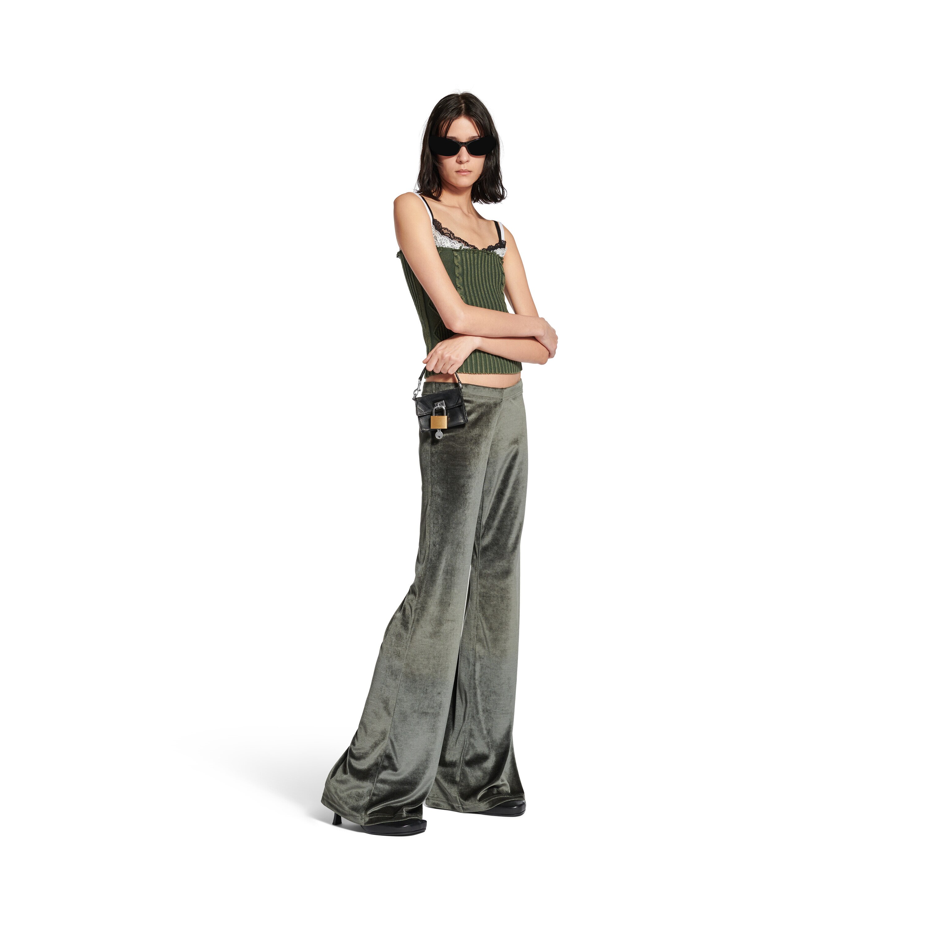 パンツ BALENCIAGA Woman Pants Green 681822TRLC7 3001 BALENCIAGA: Pants woman - Green | Balenciaga pants
