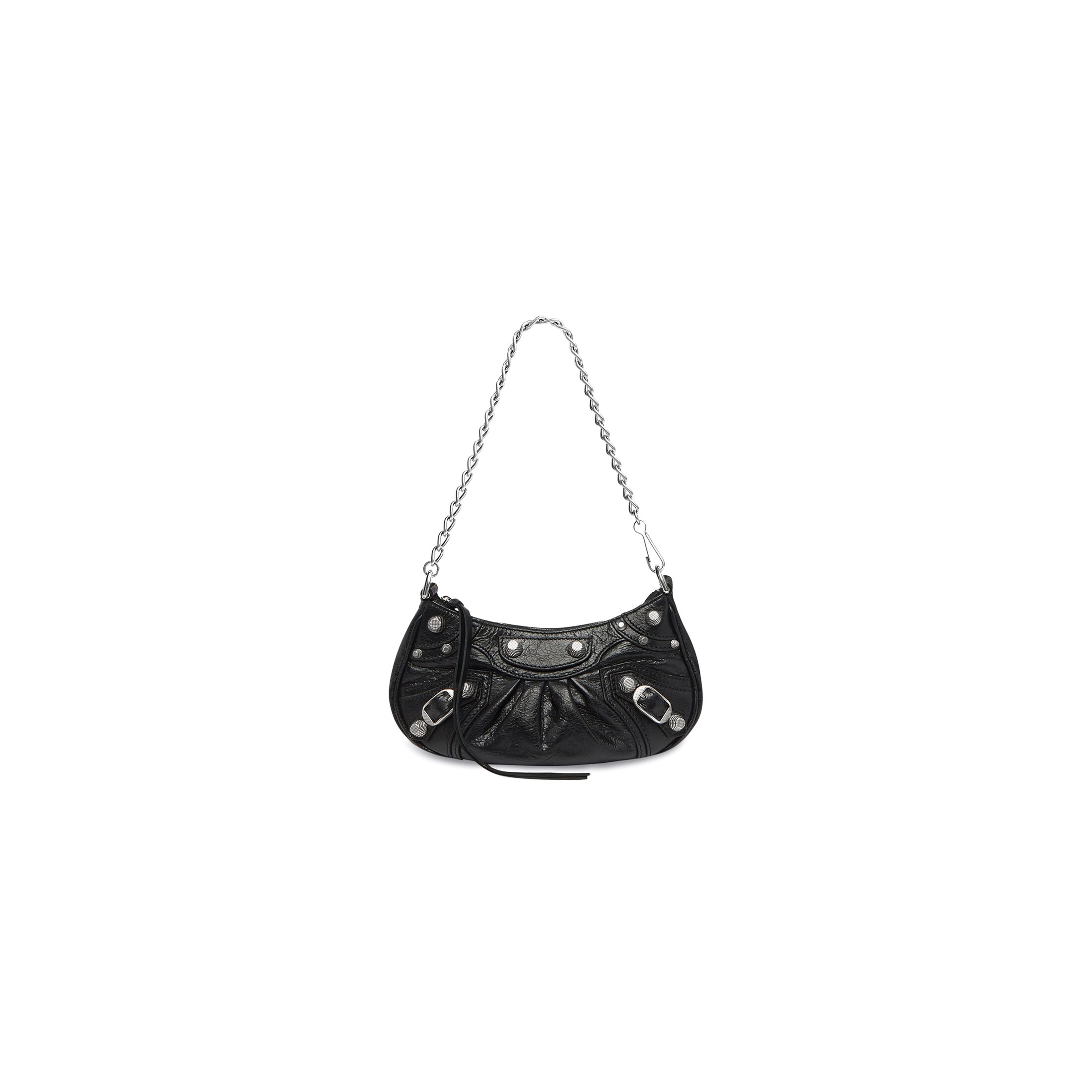 Balenciaga Le Cagole Mini Bag With Chain - Black - Woman - Lambskin