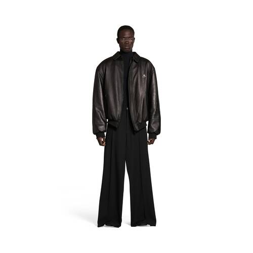 Sporty B Shearling Jacket in Black | Balenciaga GB