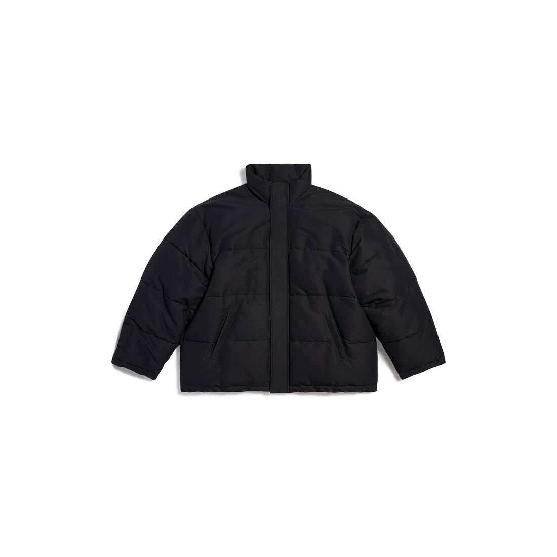 Black Boxy Puffer Jacket