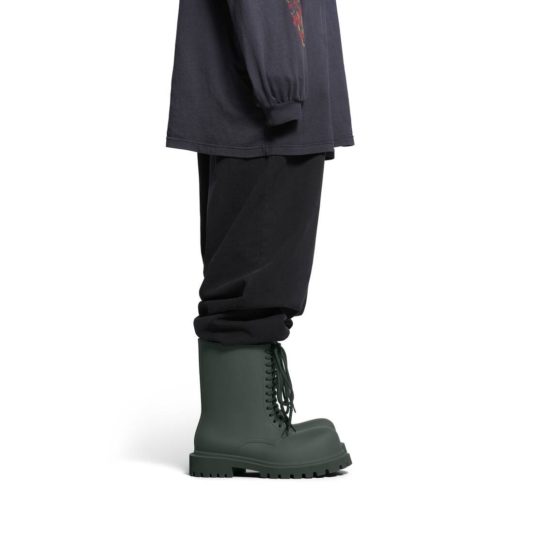 Men's Steroid Boot in Dark Green | Balenciaga US