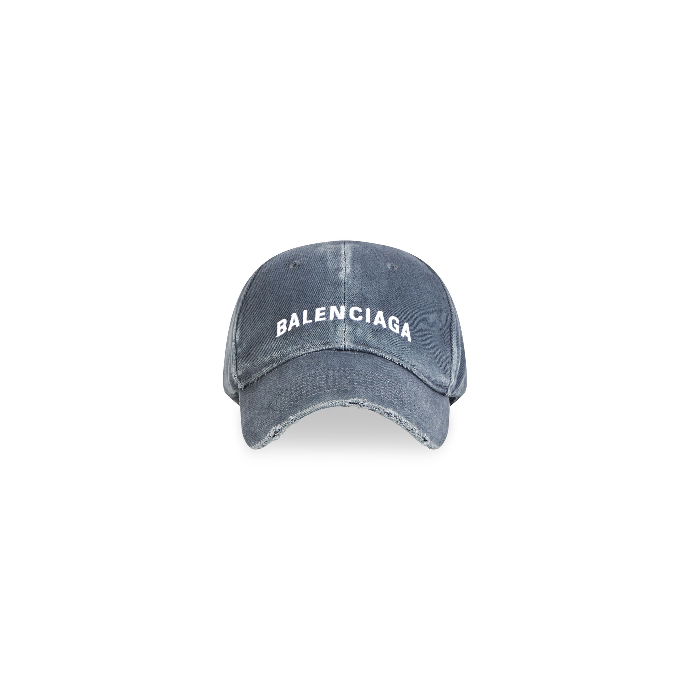 Balenciaga Casquette Logo Front - Gris Et Argent - Homme - L - Coton