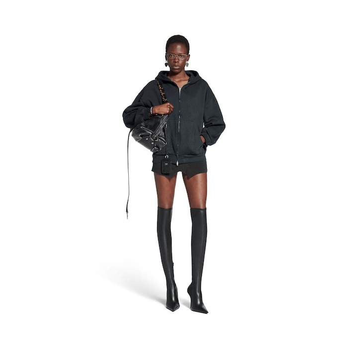 flipped uni zip-up hoodie regular fit