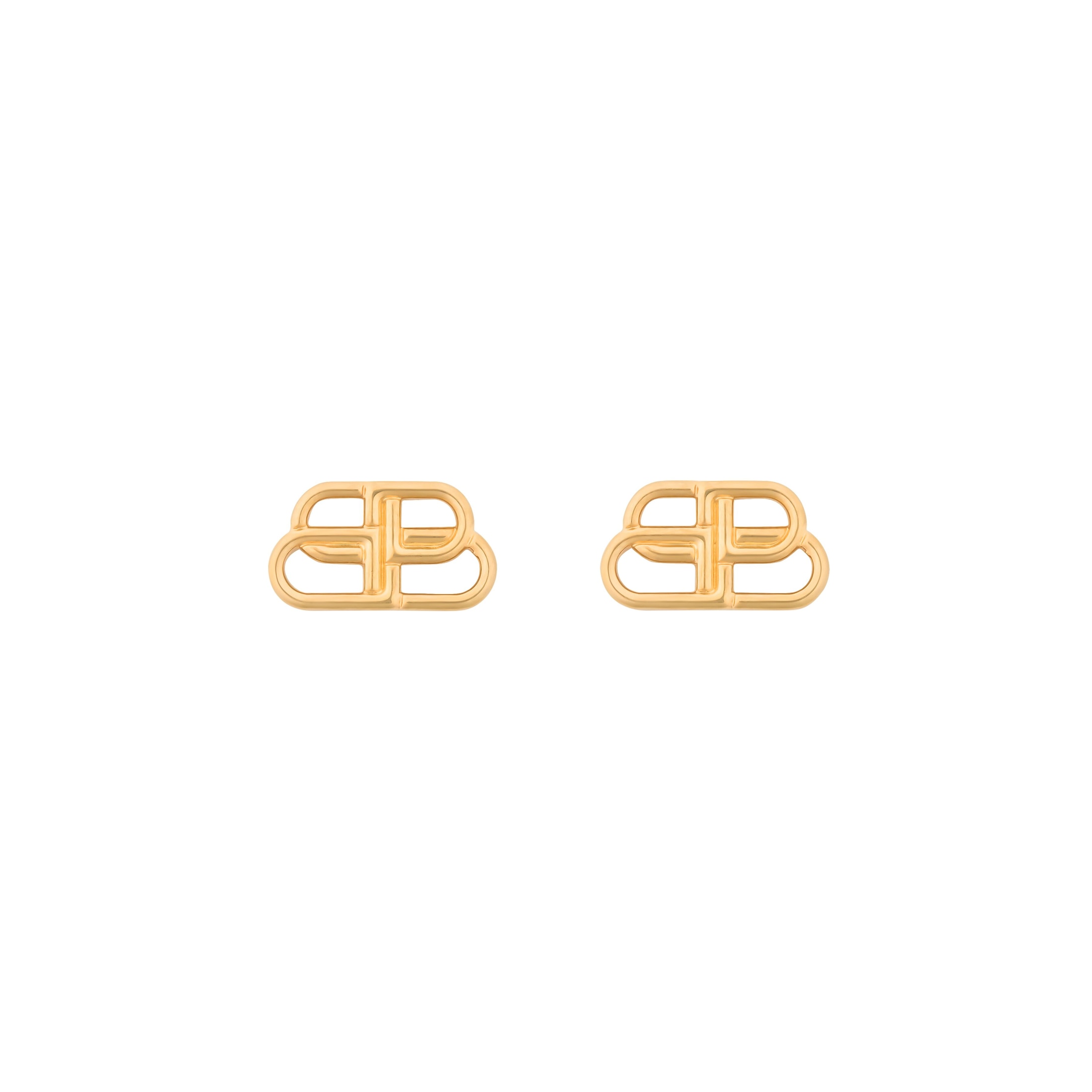 Balenciaga BB S Stud Earrings - Gold - Woman - Brass