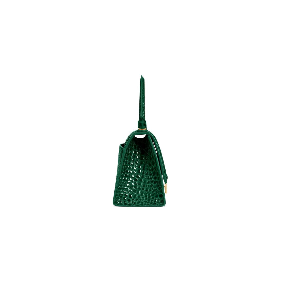 Hourglass Leather Shoulder Bag in Green - Balenciaga
