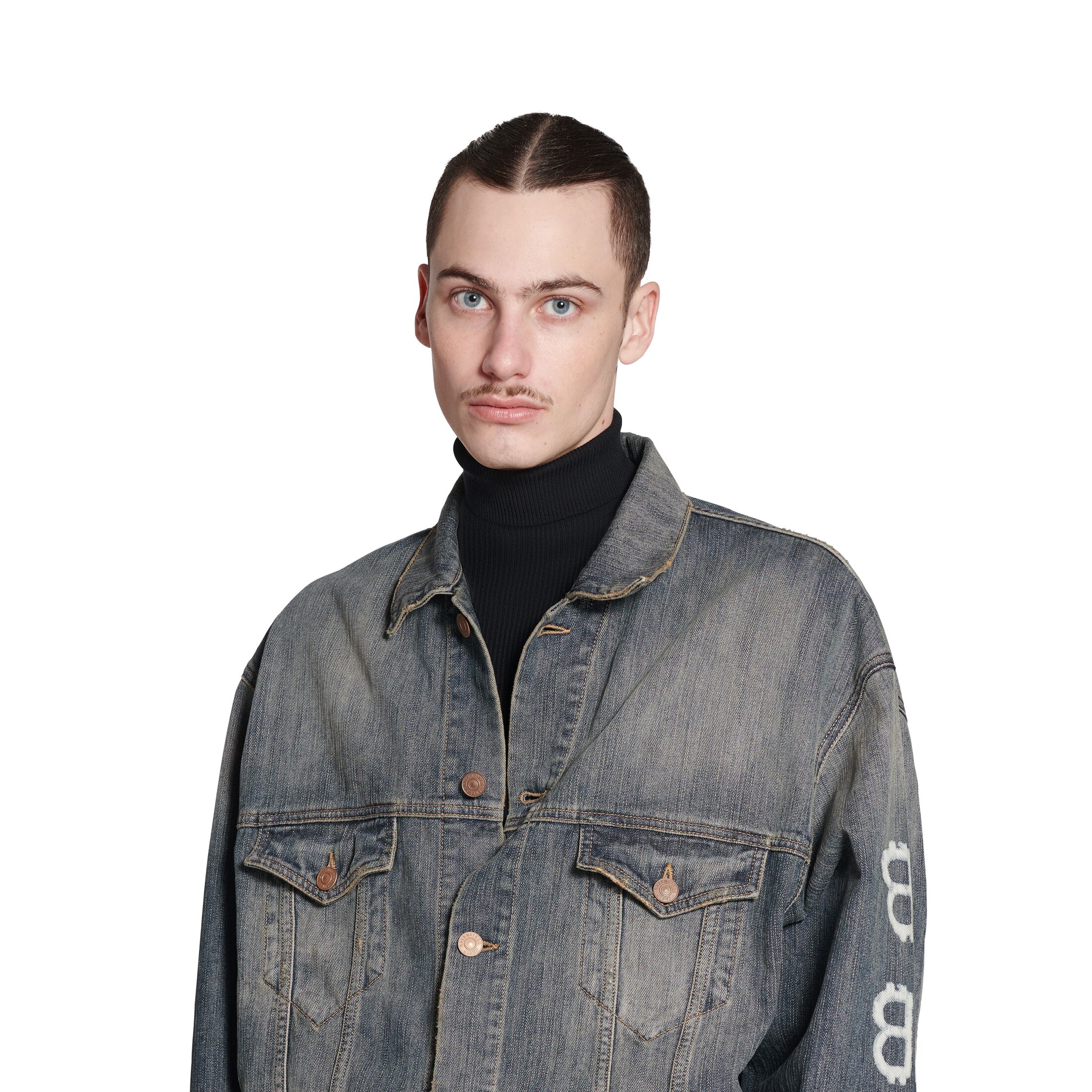 Crypto Large Fit Jacket in Light Blue | Balenciaga US