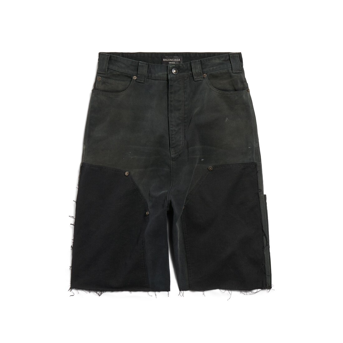 【送料込】BALENCIAGA★Ripped Off デニムショートパンツ Men's Ripped Off Shorts in Black/green/red | Balenciaga US