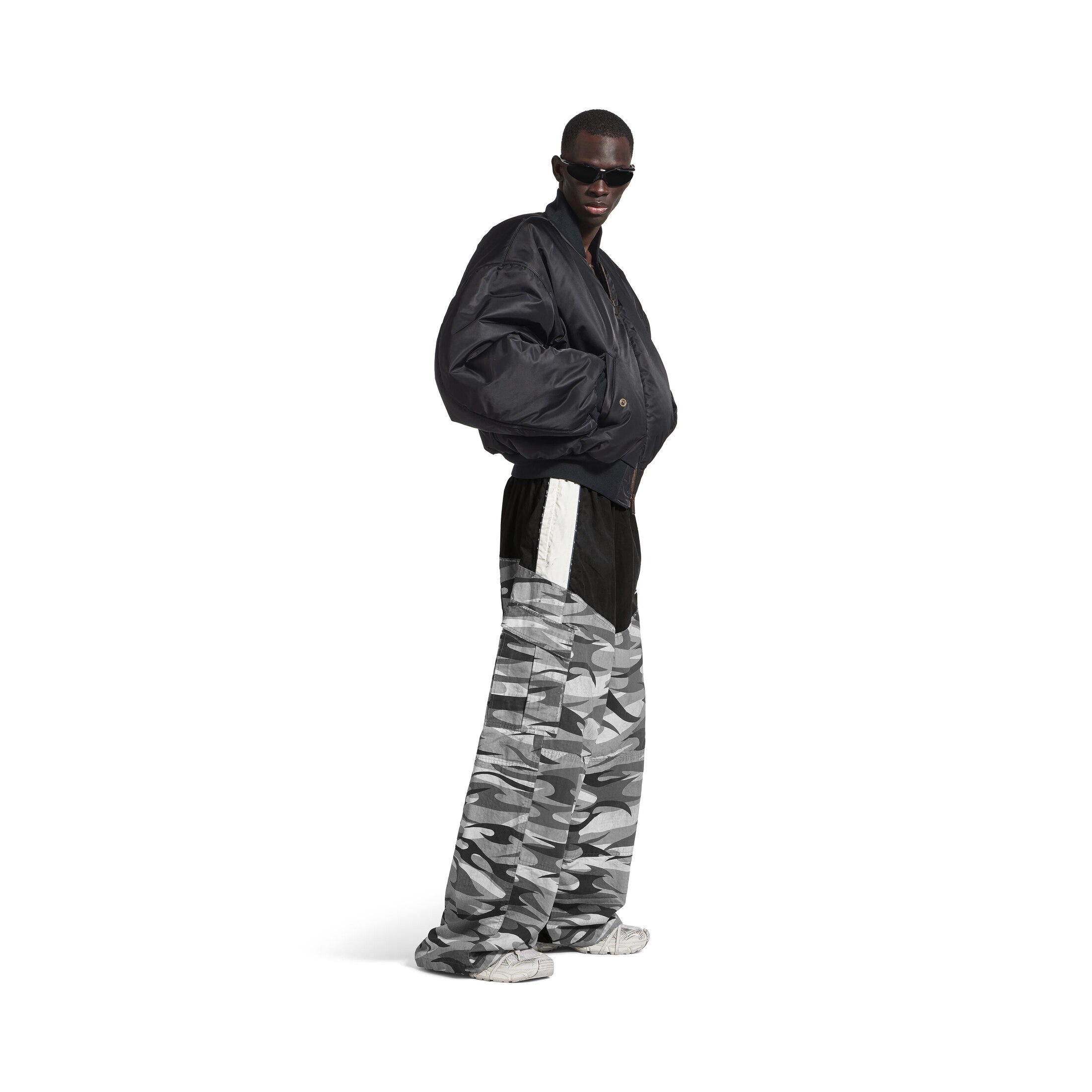 cut-up cargo tracksuit pants