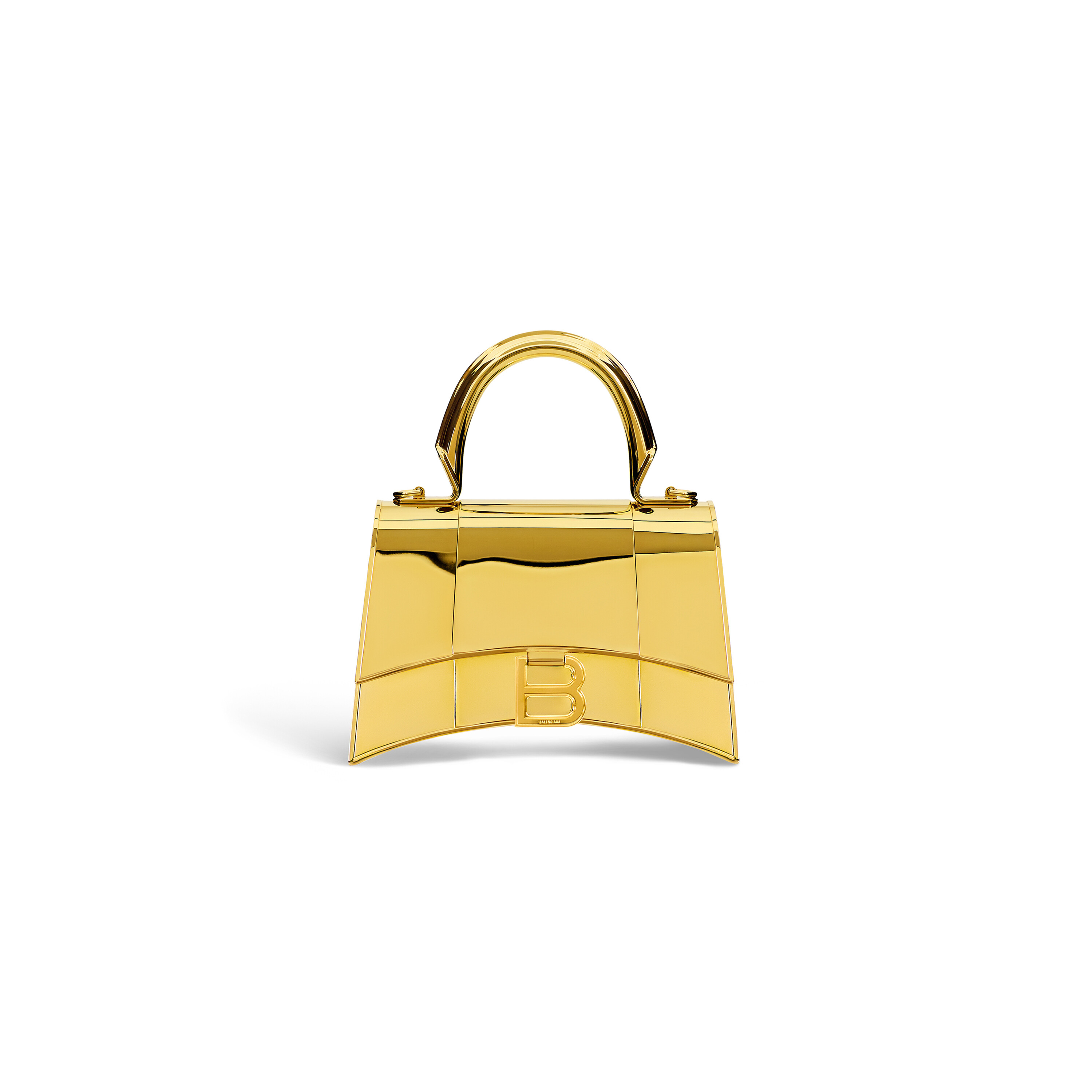 Hourglass Mini Leather Crossbody Bag in Yellow  Balenciaga  Mytheresa