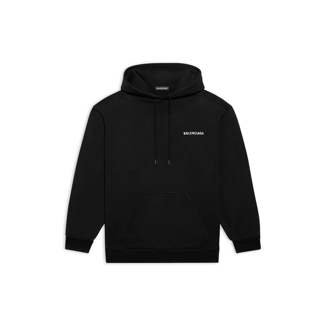 Logo Hoodie Medium Fit in Black  Balenciaga US