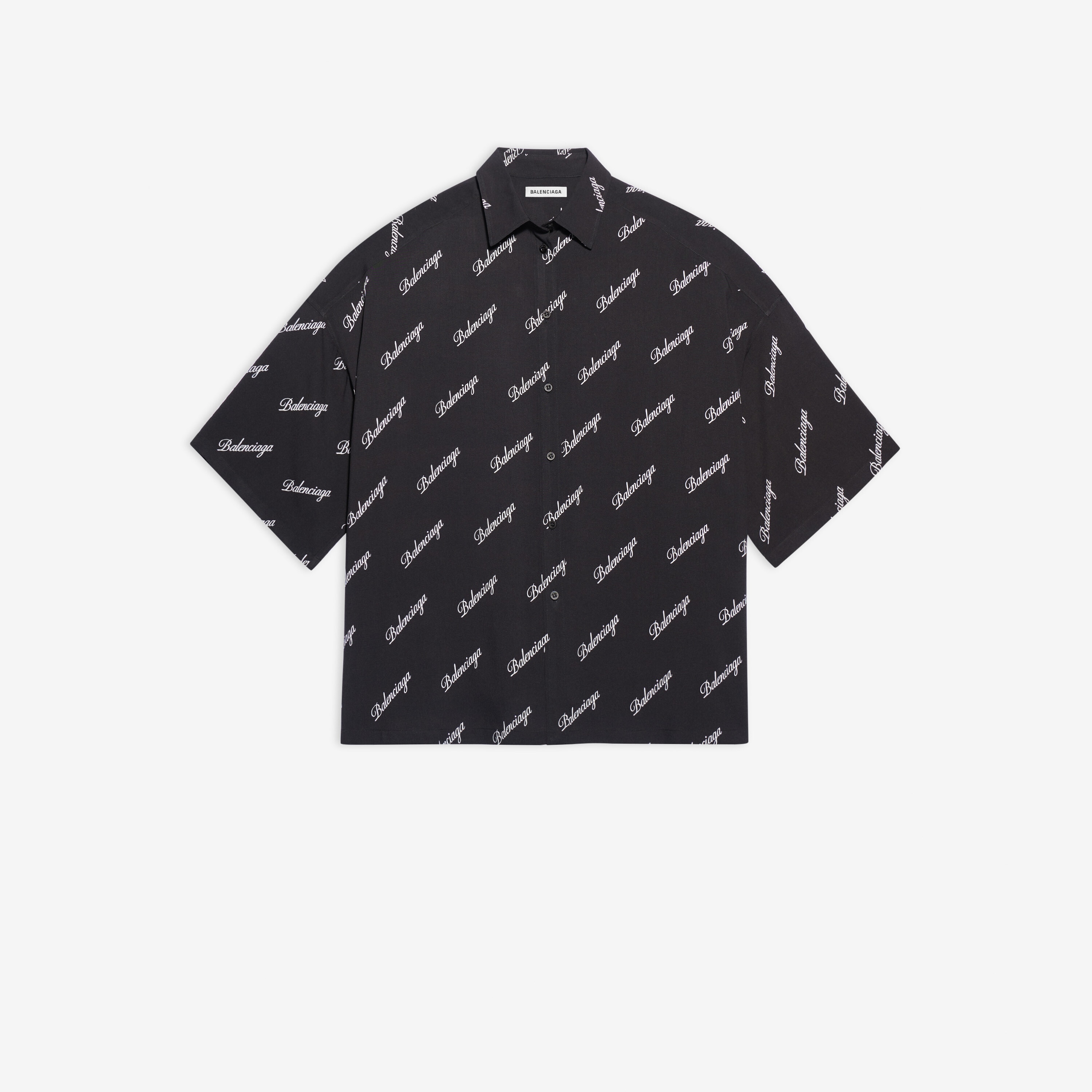 balenciaga logo all over shirt