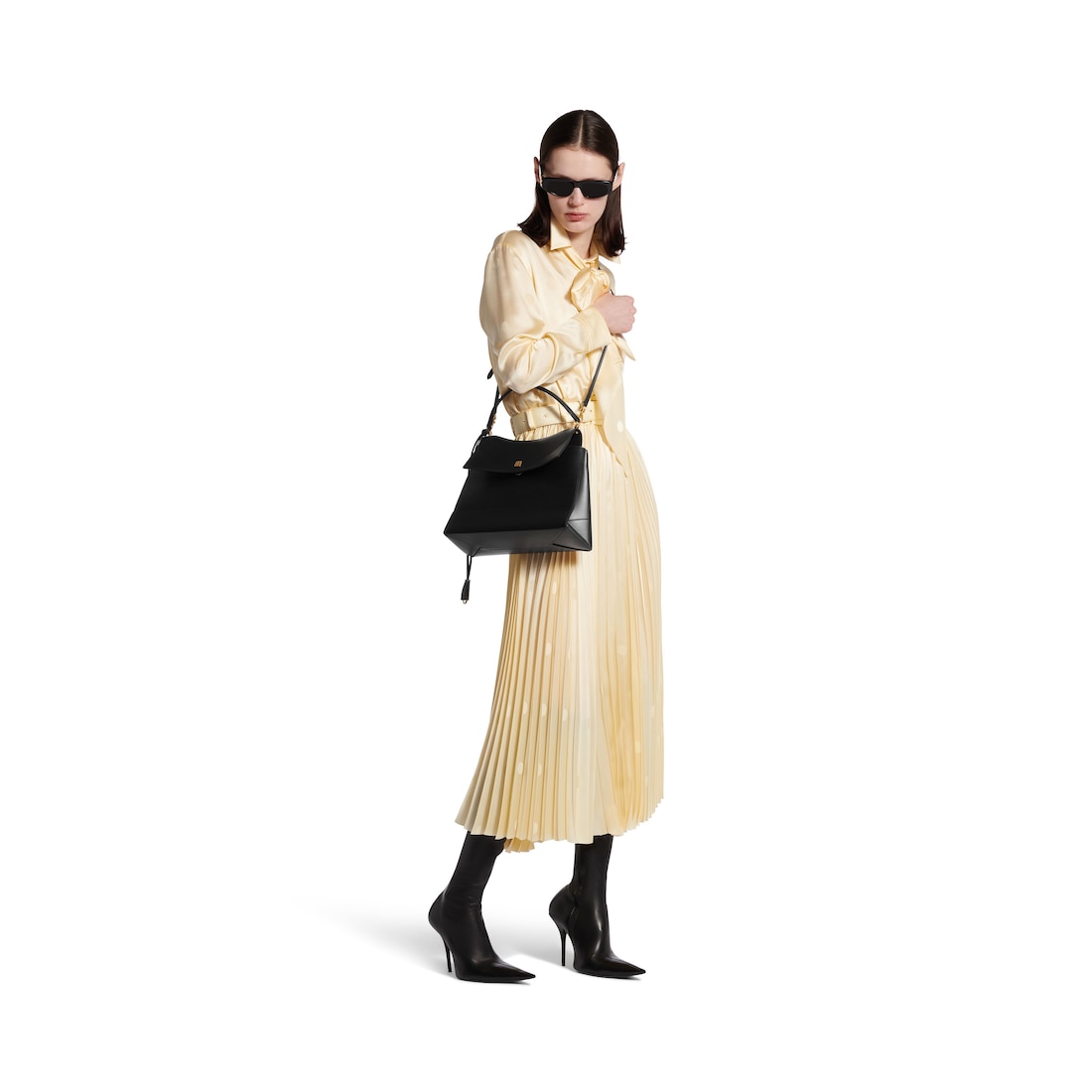 Women's Nano Handbag Medium in Black | Balenciaga US