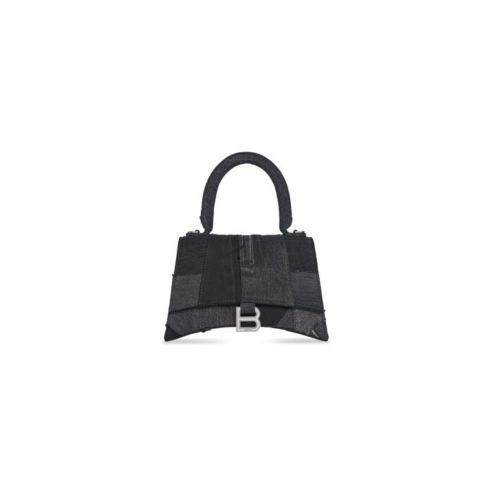 Shop Balenciaga Small Hourglass BB Monogram Coated Canvas Top Handle Bag