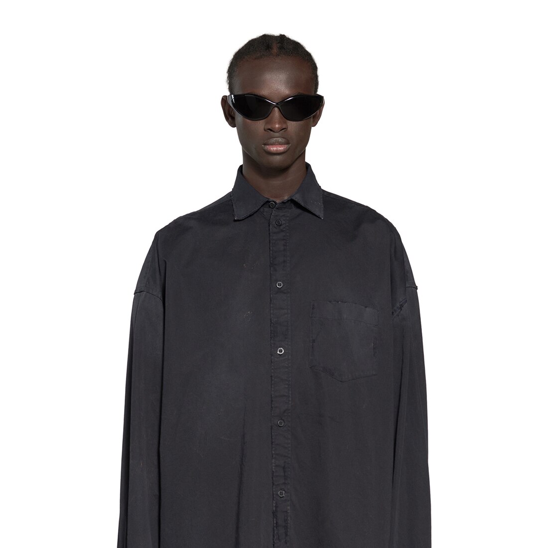 Men's Goth Shirt Oversized in Black