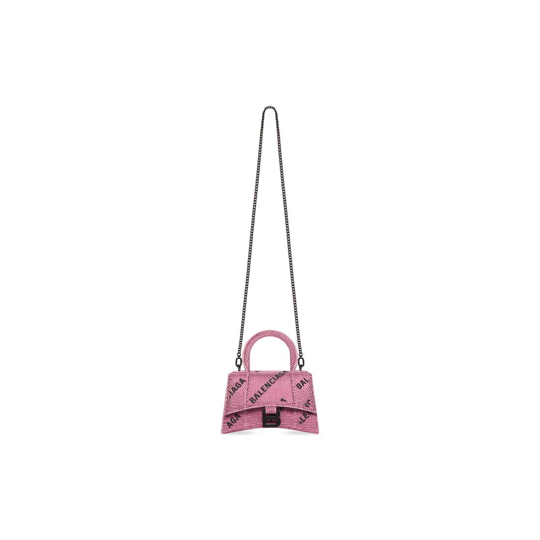 Balenciaga Xs Hourglass Top Handle Bag in Pink