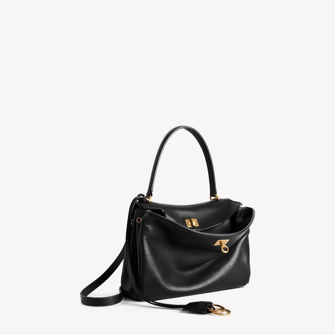 발렌시아가 여성 블랙 로데오 스몰 핸드백 7897792AA4V1000