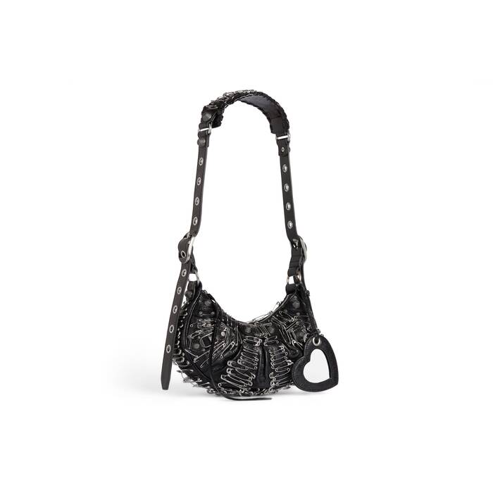 le cagole xs shoulder bag with safety pins 