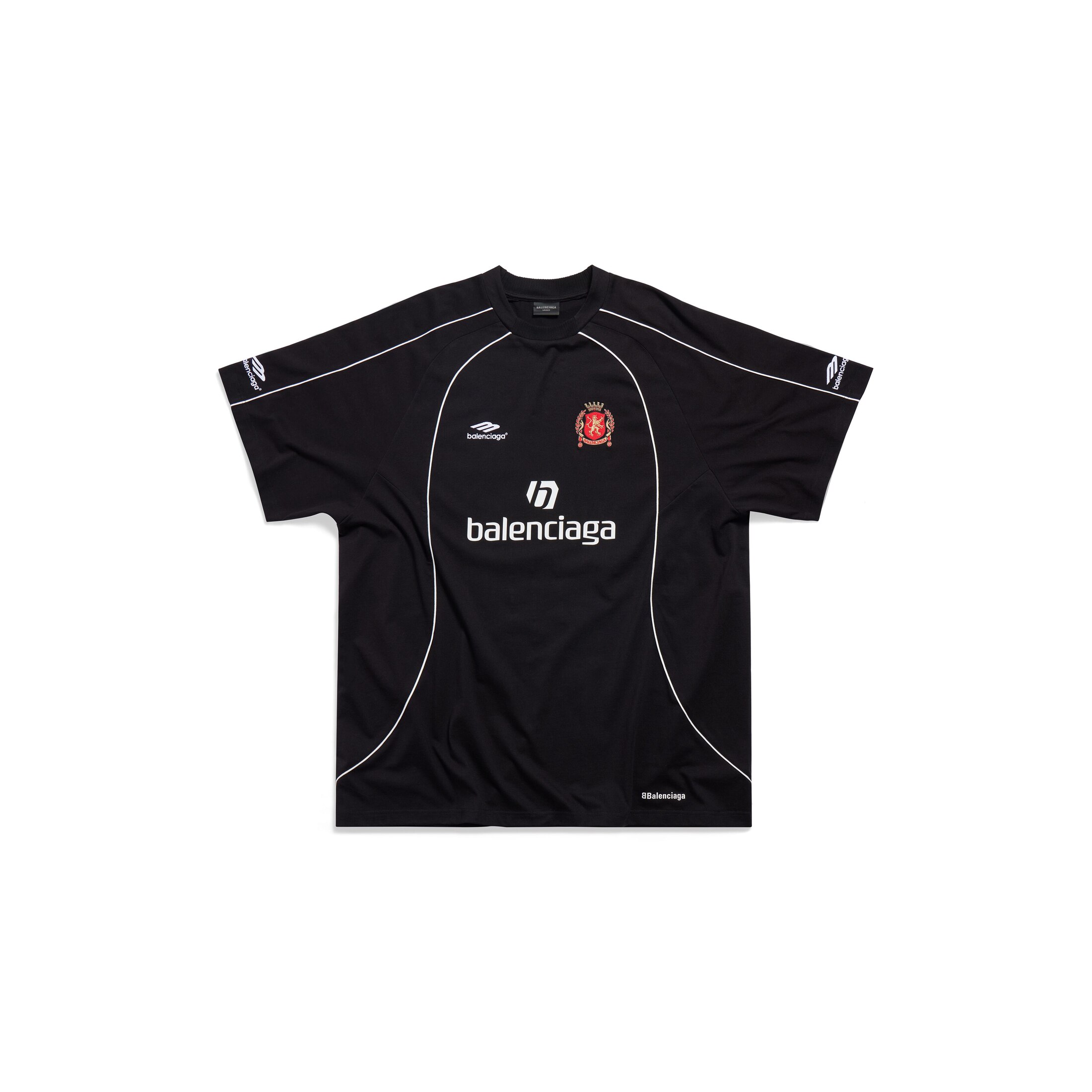 Balenciaga Barcelona Soccer T-Shirt Oversized - Black - Men's - - Cotton