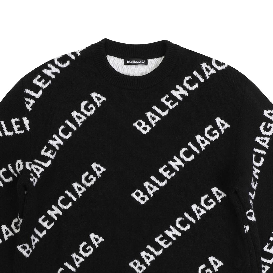 ロゴ総柄セーター のために メンズ で ブラック | Balenciaga JP