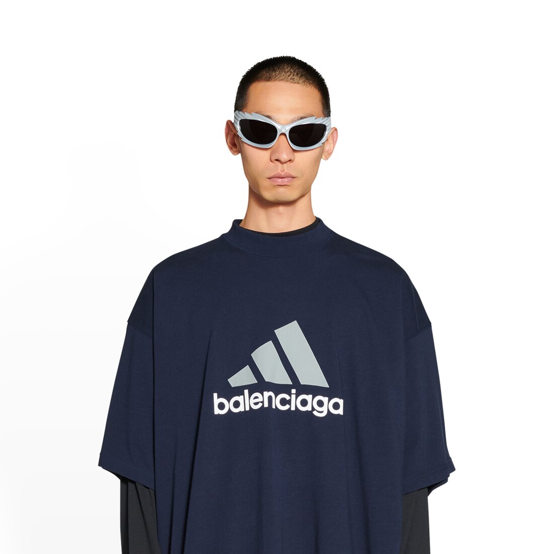 Balenciaga  Adidas Long Sleeve Tshirt Oversized in Blue  Balenciaga NL