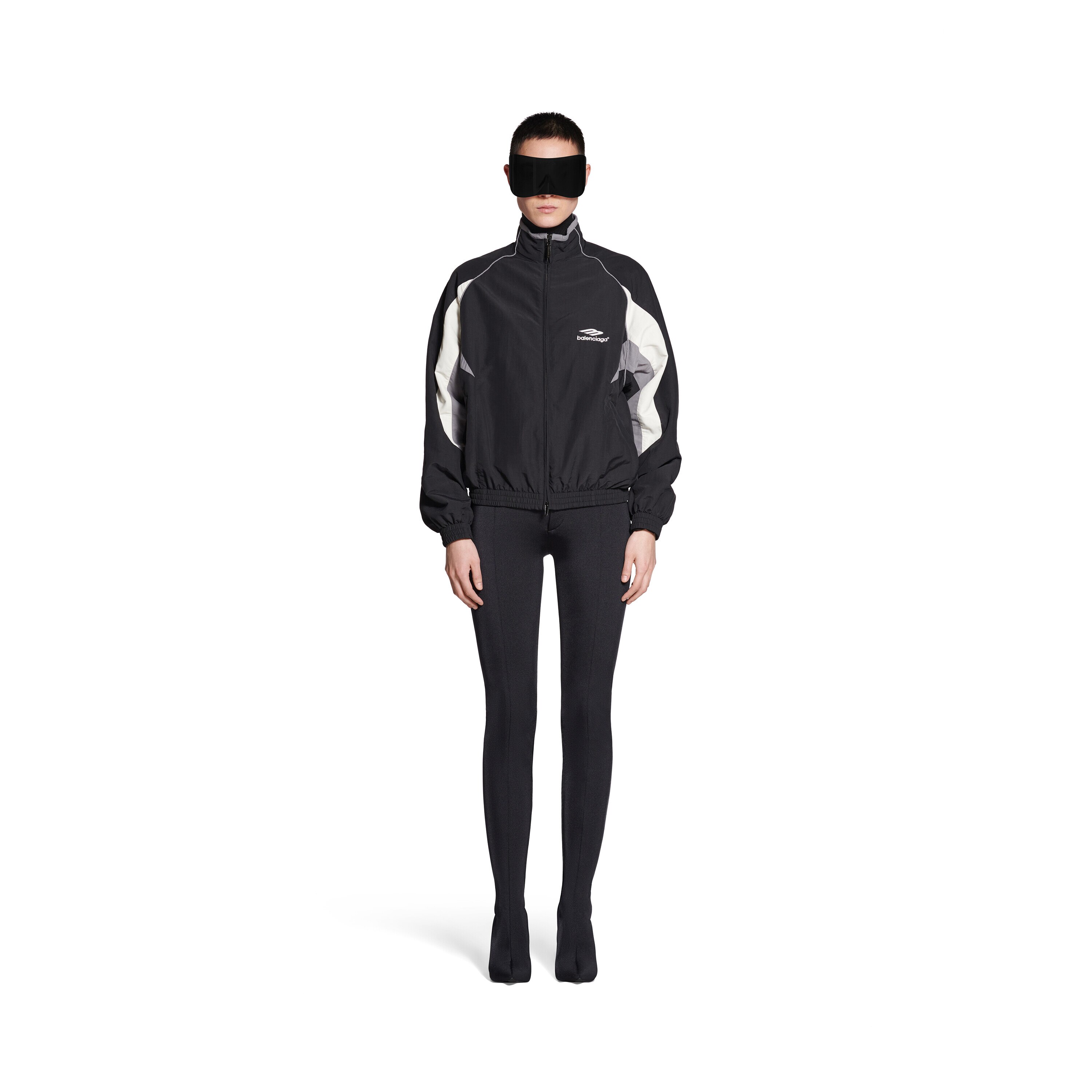 3b Sports Icon Regular Tracksuit Jacket in Black | Balenciaga US