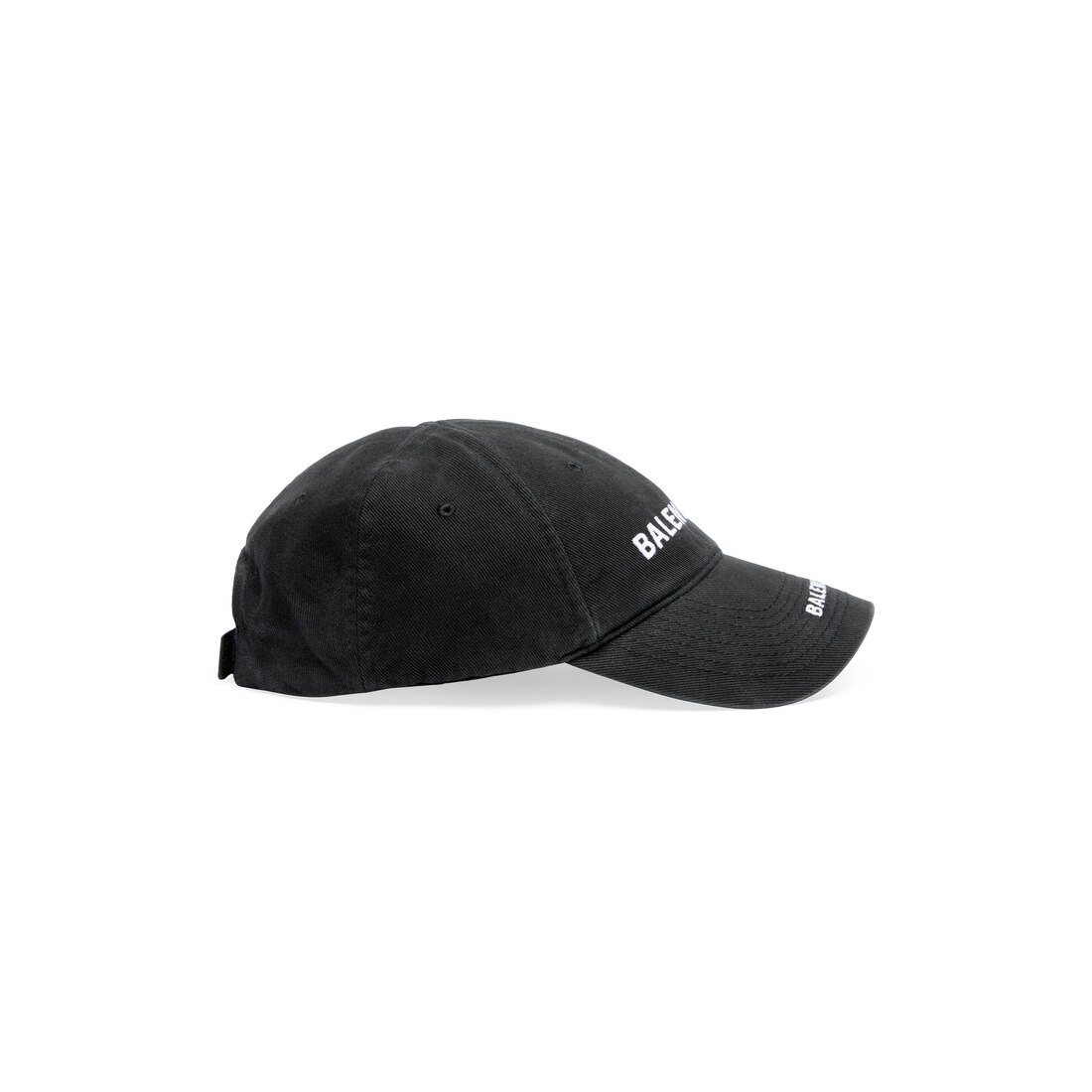 Double Logo Cap in Black Faded