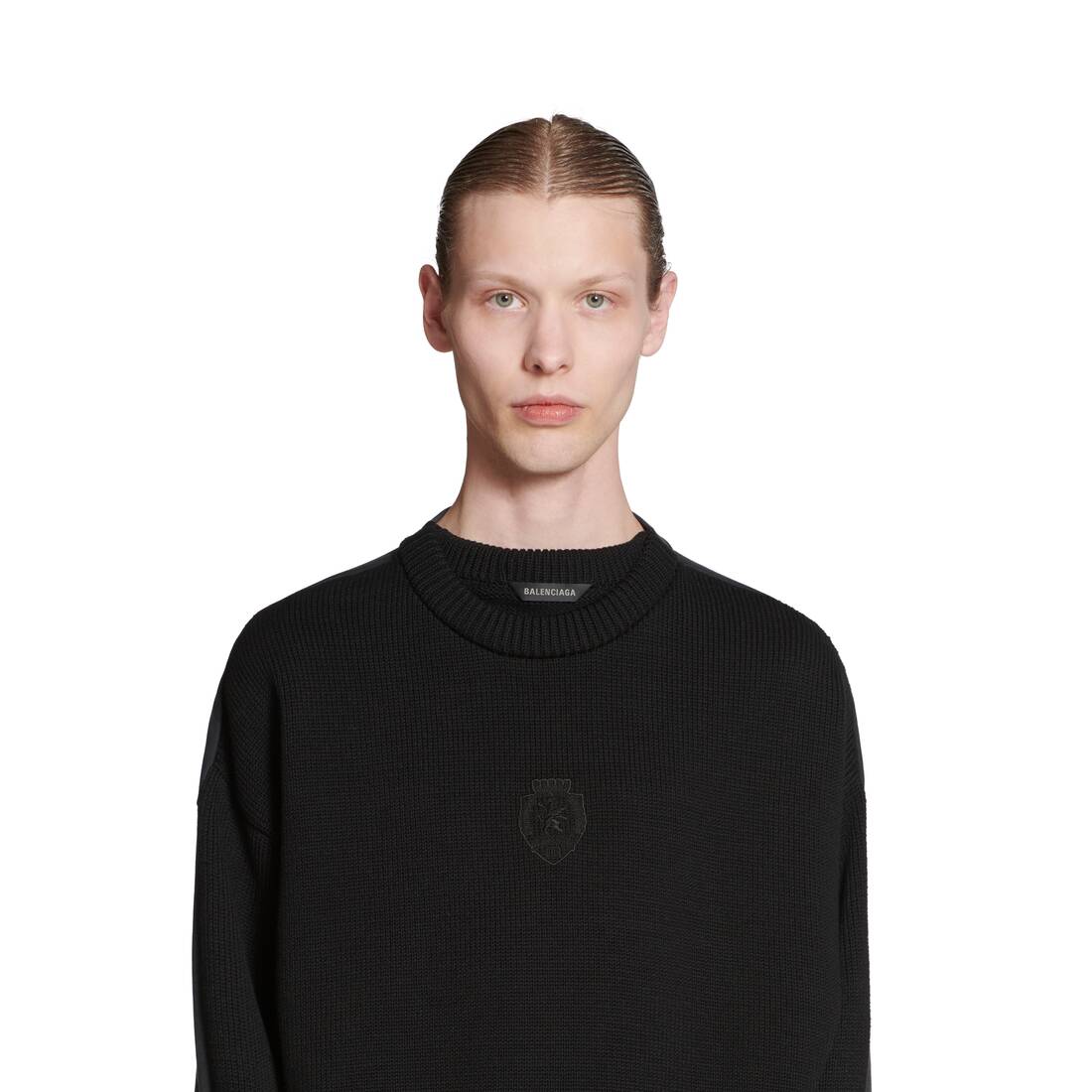 Political Campaign Hybrid Sweater in Black | Balenciaga US