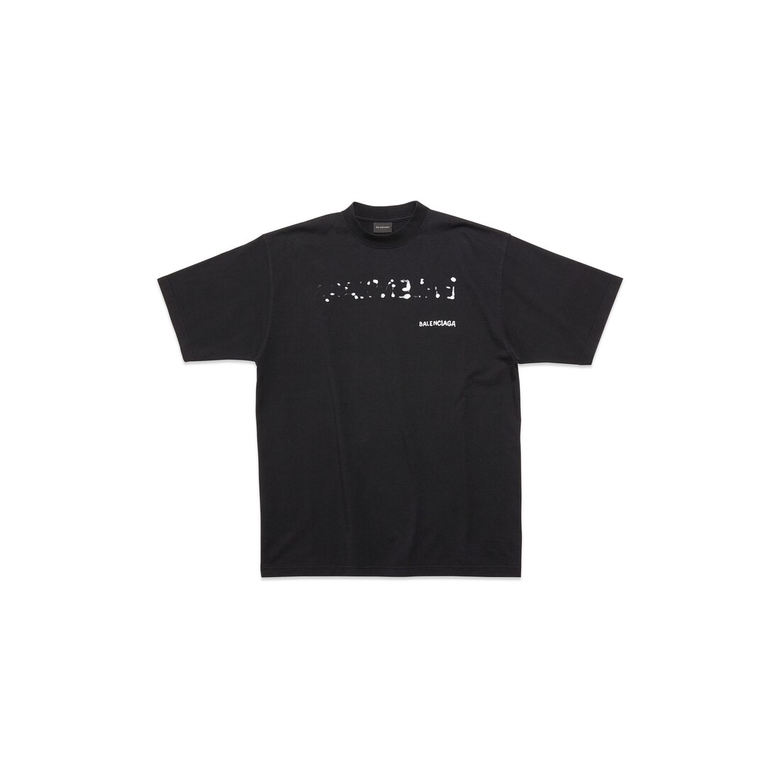 balenciaga logo shirt black off white