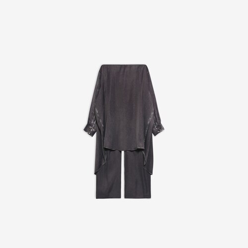 Trompe L œil Knotted Trousers In Charcoal Balenciaga Nl Trompe L œil Knotted Trousers In Charcoal Balenciaga Nl