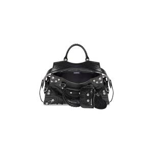Women's Neo Cagole City Handbag With Rhinestones in Black | Balenciaga US