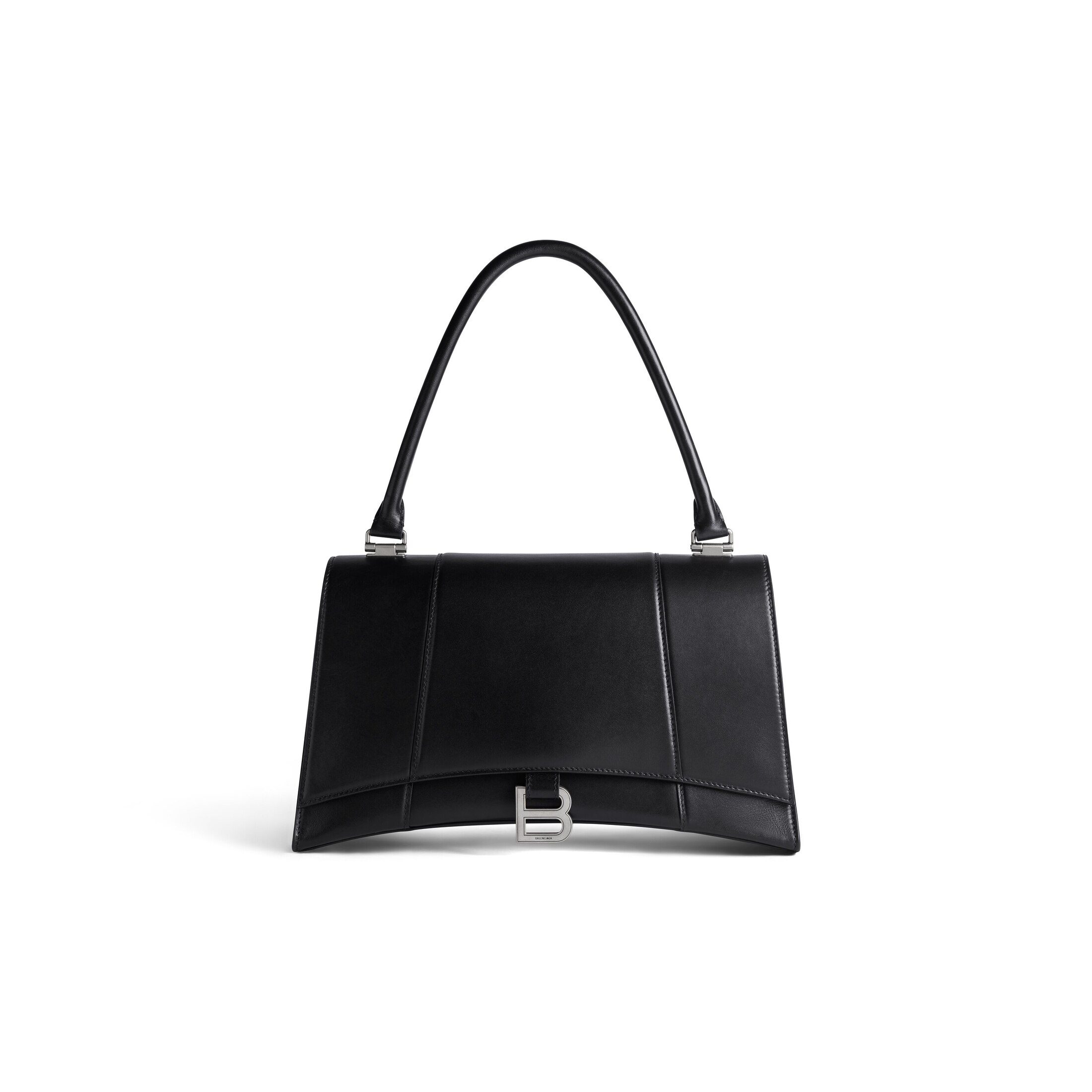 Balenciaga Hourglass Hinge Medium Handbag - Black - Woman - Calfskin