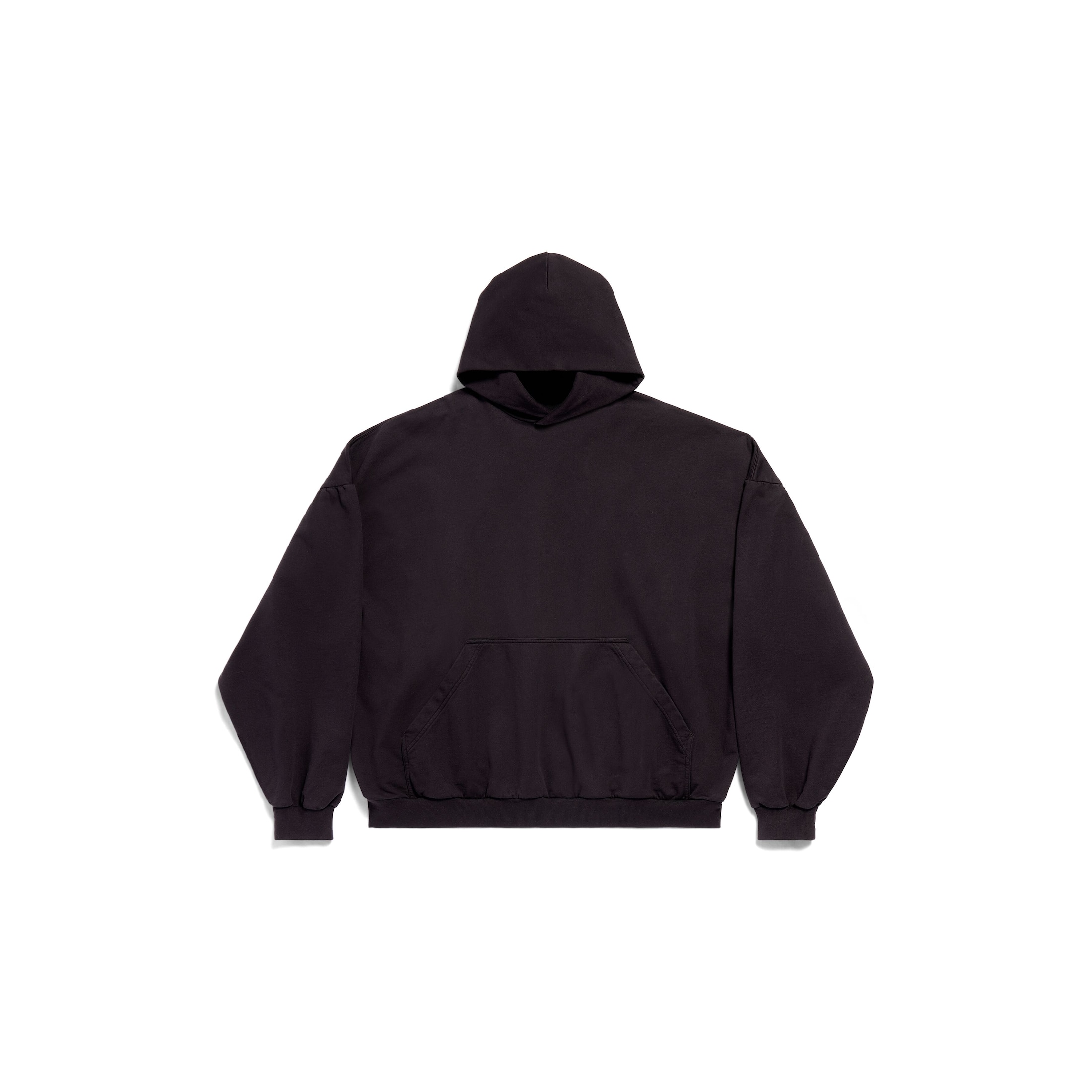 Balenciaga Sample Sticker Round Hoodie Oversized - Black - Unisex - 2 - Cotton