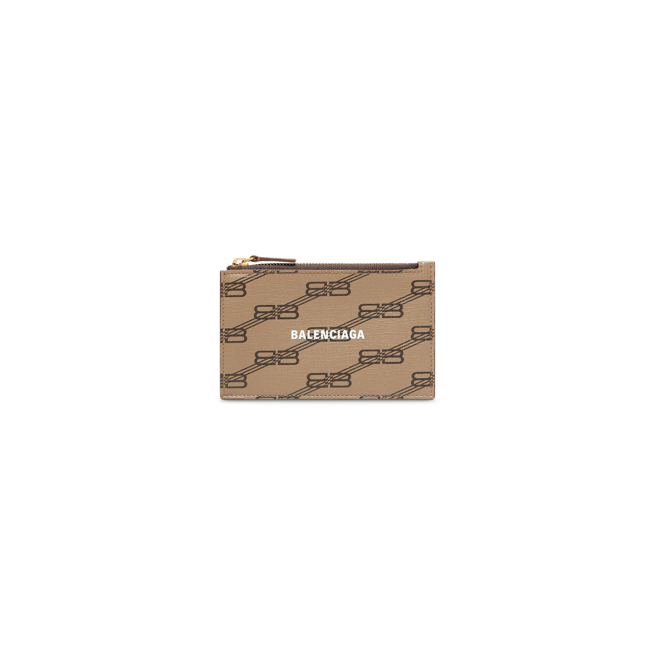 Balenciaga Signature Large Long Coin And Card Holder BB Monogram Coated Canvas - Beige - Unisex - Polyurethane, Polyester, Cotton