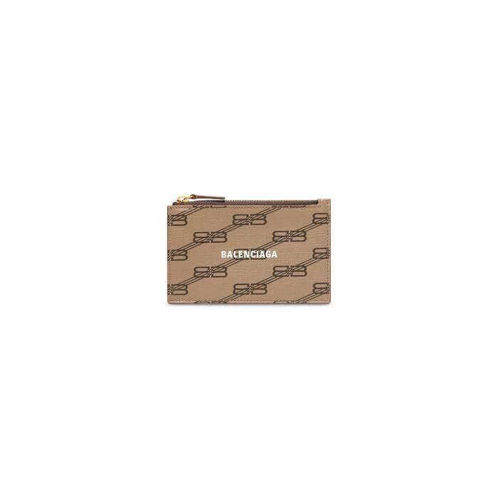signature large long coin and card holder bb monogram coated canvas