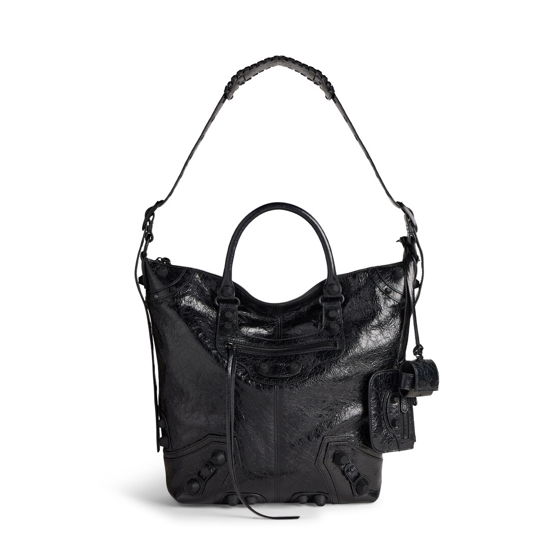 BB Leather Tote Bag in Black - Balenciaga