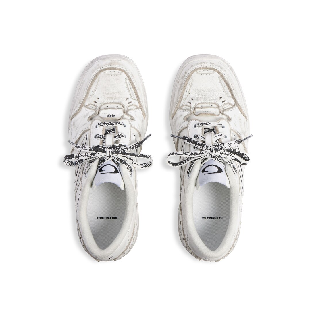 送料込+BALENCIAGA+Hamptons ミディアム Worn-out スニーカー balenciaga-hamptons-medium-