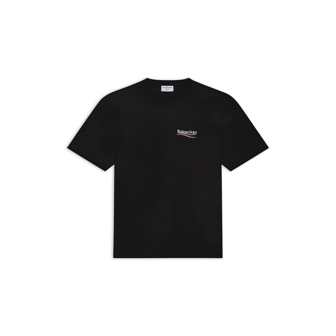 Men's Political Campaign T-shirt Large Fit in Black | Balenciaga US