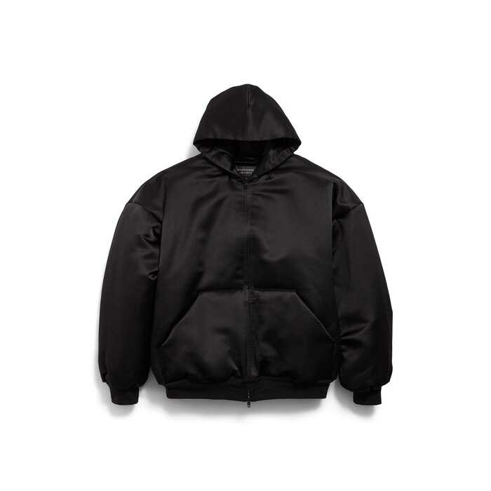 padded zip-up hoodie