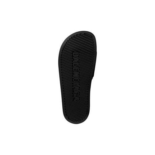 Women's Pool Slide Sandal in Black/white | Balenciaga US