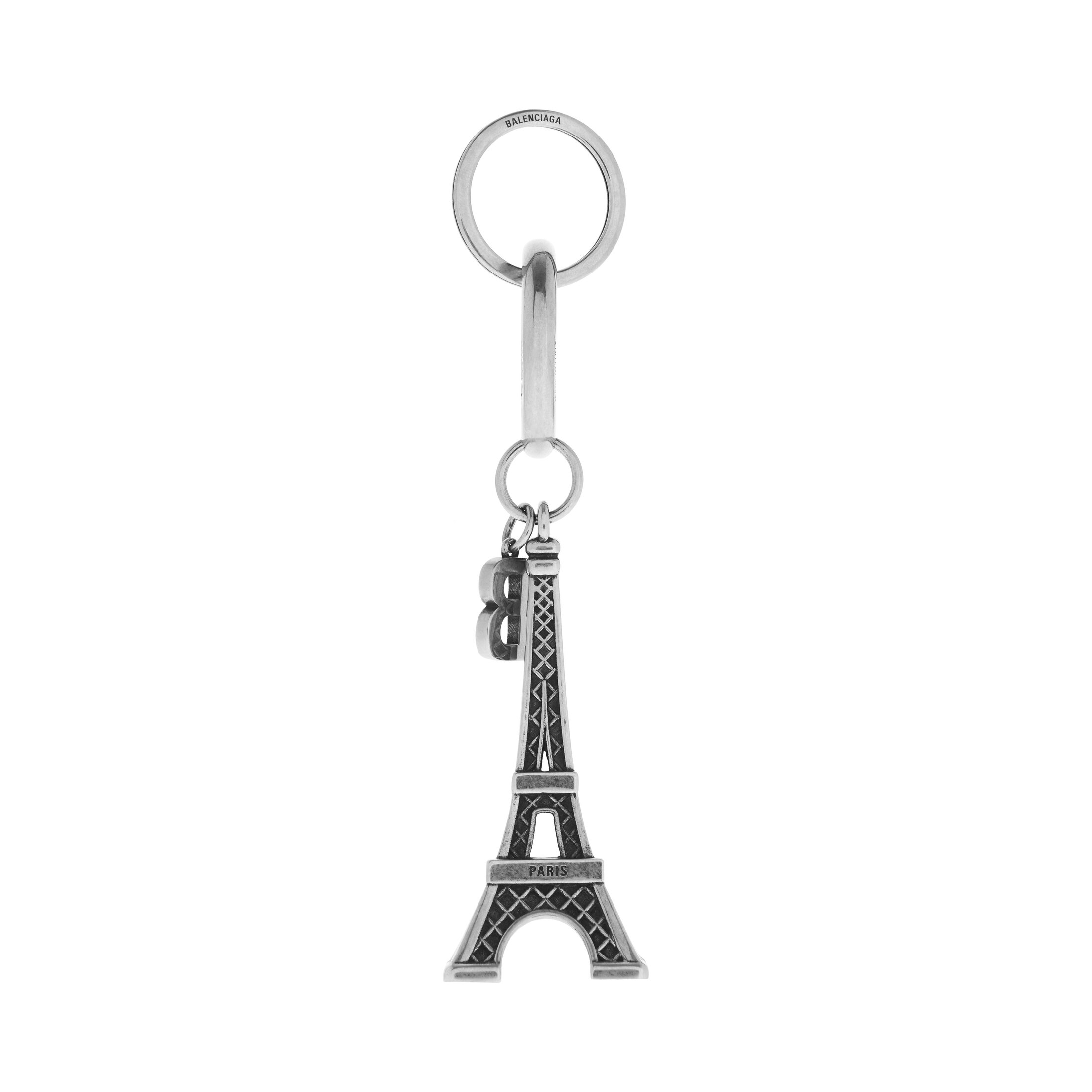 Balenciaga Paris Souvenir Eiffel Bag Charm/Keychain - Silver - Unisex - Brass, Zamak, Steel